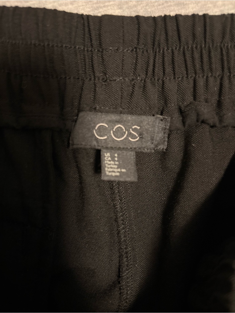 ELASTICATED WOOL STRAIGHT LEG PANTS - Picture 5 of 7